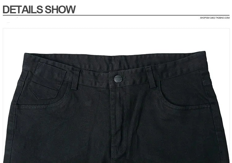 knee ripped hole biker jeans men denim destroyed slim fit zippers jeans fashion trousers black streetwear hip hop pants jogger unique joggers style 4320