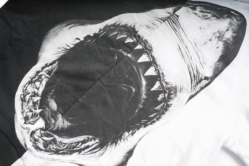 New Baolideng High Men Shark Teeth Yin Yang Hoodies Hoody Hooded Sweat