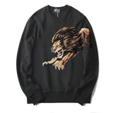 New 2019 Men 3D Lions Gentleman Hoodies Hoody Hooded Sweatshirts Velve