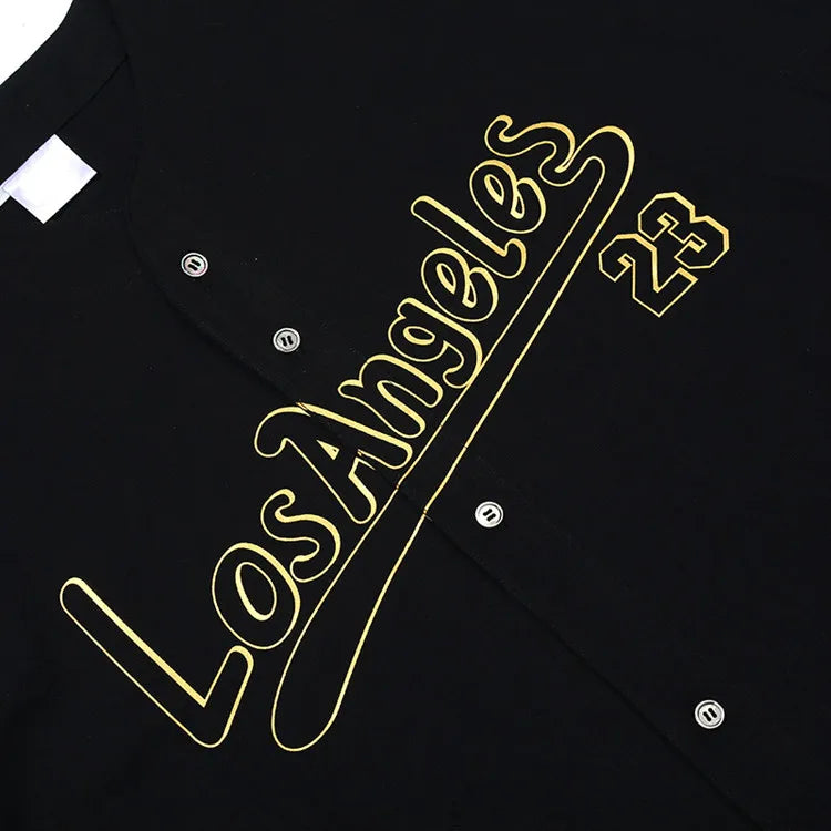 Trapwear Shirt – Men Baseball Tee Shirts New Fashion Letter Printed Single Br – Urban Streetwear for Men & Women