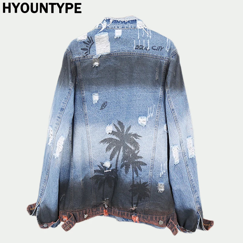 Graffiti puffer parka vintage zip-up quilted