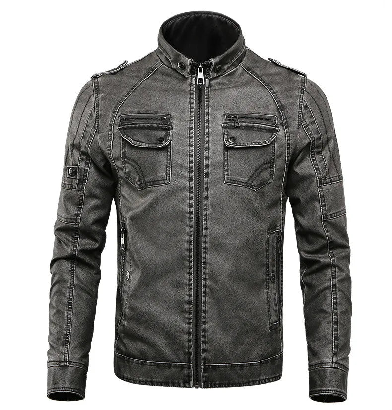 menswear fashion piece featuring mens leather jacket fashion stand collar locomotive coat new winter casual plus size motorcycle jacket male warm biker outerwear design – premium quality jacket for men