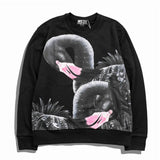 New High High Men Flamingo Swan Hoodies Hoody Hooded Sweatshirts Velve
