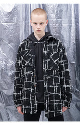 streetwear jacket featuring fashion plaid shirt parkas jackets men single breasted long sleeve top hip hop loose coats 2018 new autumn warm outerwear jacket design – premium quality jacket for men