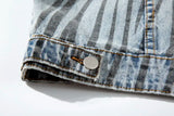 2 pieces sets mens fashion striped single breasted denim jeans jacket coat and zipper straight pants joggers new streetwear sets unique joggers style 3934