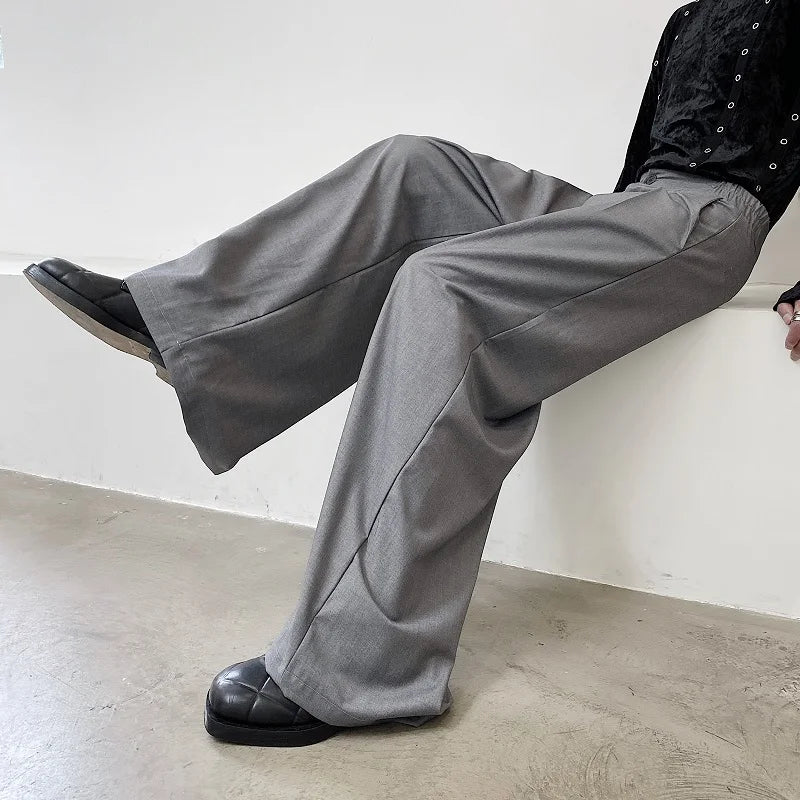 pants men high waist casual wide leg suit pant male vintage fashion japan korea streetwear loose long trousers menswear bottoms