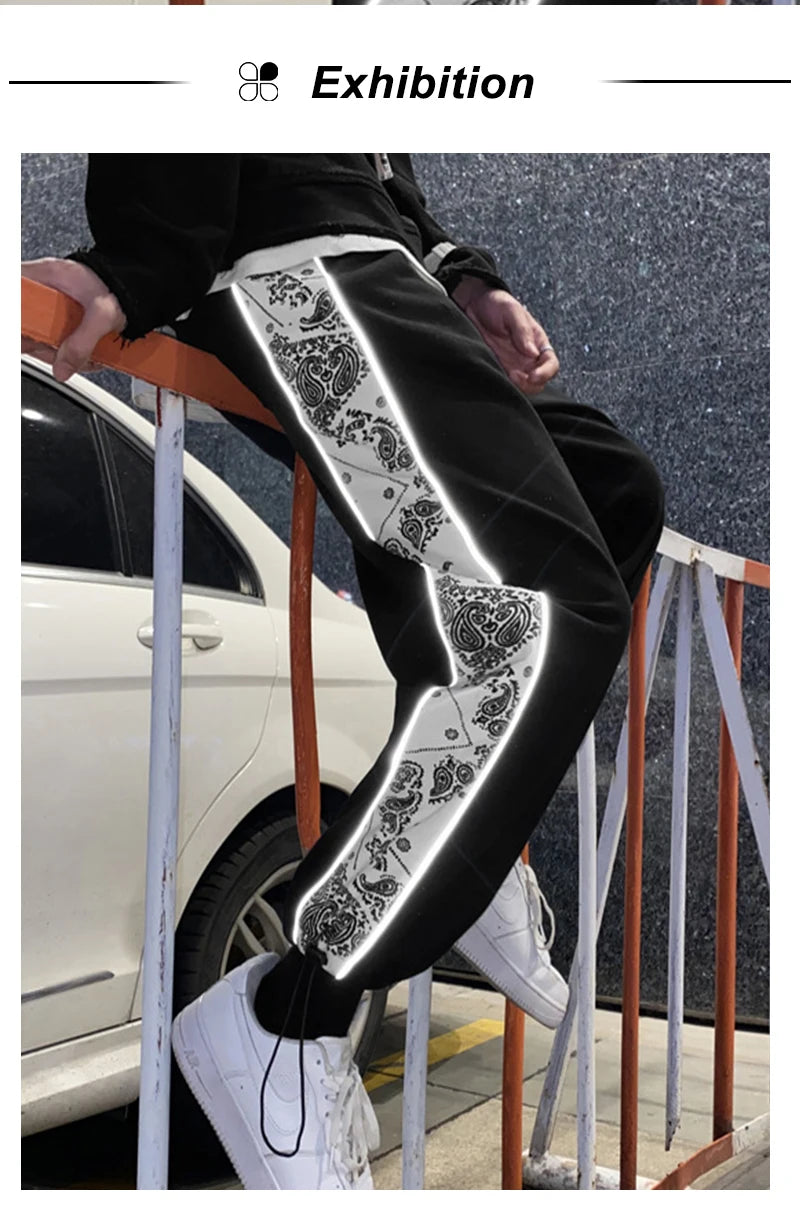 rainbowtouches fashion classic brand mens sporst pants casual bandana pattern trousers loose outdoor style boy tie feet overalls unique default style 1432