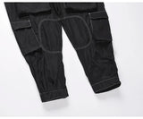men pockets cargo pants new fashion zipper loose fit harajuku military trousers casual hip hop sportswear streetwear black pants unique cargo style 2504