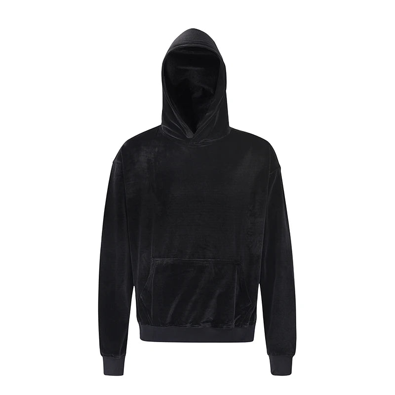 2021 Fashionable Mens Streetwear Velour Hoody Hoodie Oversized Casual