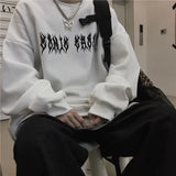 2021 Harajuku Weirdo Graffiti Letter Printed Hoodies Men Lucky Me I Se
