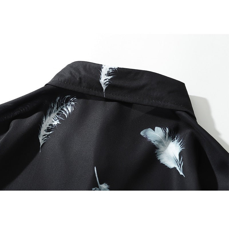 "Falling Feathers" Unisex Men Women Streetwear Graphic Shirt Daulet Apparel