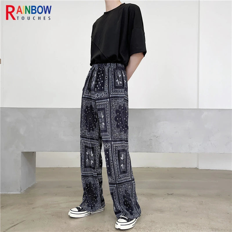 rainbowtouches fashional classic brand mens pants casual oversize trousers loose straight retro style superior quality overalls minimalist street pants