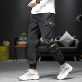 streetwear hip hop black harem pants men elastic waist punk pants with ribbons casual slim jogger pants men hip hop trousers sporty tapered joggers