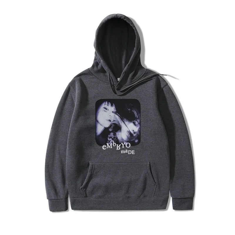 2021 Illusion Girl Letter Print Harajuku Hoodie Sweatshirt Hip Hop Str