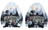 "Mountain Flowers" Unisex Men Women Streetwear Graphic Shirt Daulet Apparel