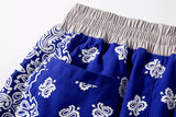 retro cashew flowers casual shorts summer streetwear fashion patchwork knee length men women paisley printing sweat shorts unique shorts style 3376