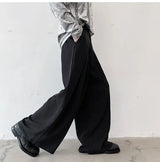 pants men high waist casual wide leg suit pant male vintage fashion japan korea streetwear loose long trousers unique default style 965