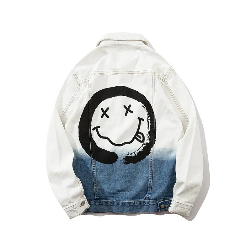 oversized fit featuring mens denim jackets fashion fade color single breasted hip hop streetwear coats new spring harajuku printed outerwear jacket coat design – premium quality jacket for men
