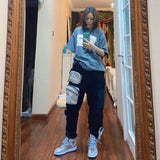 harajuku cactus jack streetwear joggers pockets sweatpants men and women oversize embroidery harem pants baggy casual trousesrs relaxed fit joggers