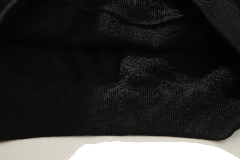 Kanye West Letter Foam Fleece Sweatshirt Mens And Womens Retro Oversiz