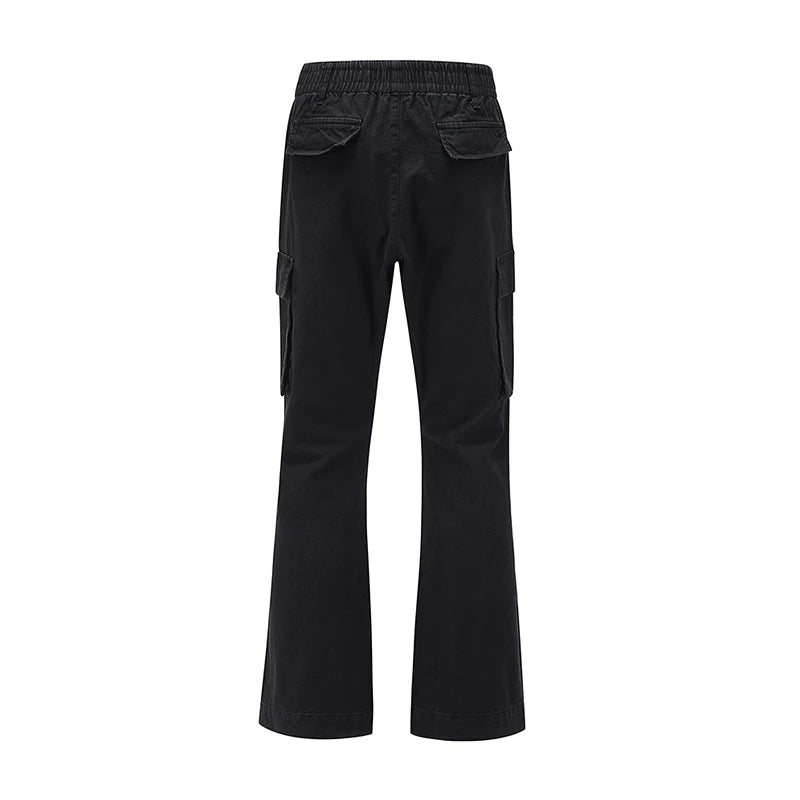 streetwear mens hip hop camouflage flare pants fashionable camo cargo pants male slim fit camouflage trousers women all match unique cargo style 5133