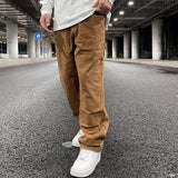 harajuku ankle zipper logging pants overalls mens straight streetwear oversized retro baggy cargo pants loose casual trousers unique cargo style 5077