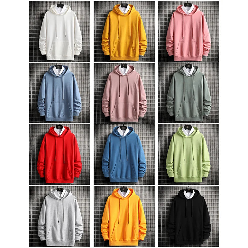 Spring Autumn Womens Hoodies Harajuku Fashion Solid Color Hoodies Casu