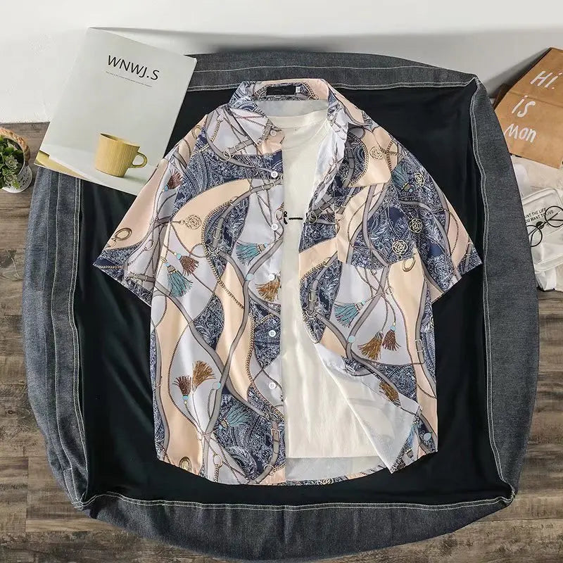 2020 New Summer Men's Shirts Fashion Digital Printing Streetwear shirts Homme Casual Hip Hop harujuku Sweatshirt Tops Men Shirt