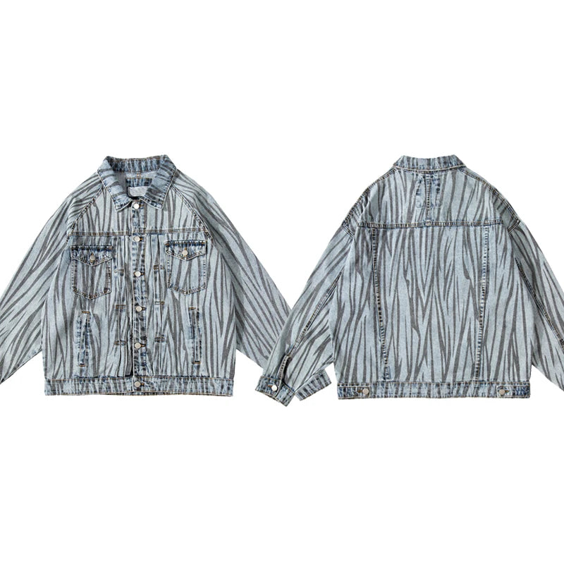2 pieces sets mens fashion striped single breasted denim jeans jacket coat and zipper straight pants joggers new streetwear sets unique joggers style 3919