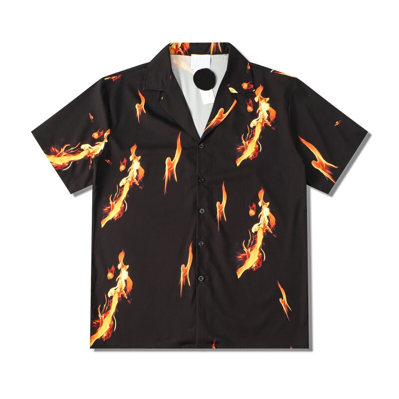 "Burning Feather" Unisex Men Women Streetwear Graphic Shirt Daulet Apparel