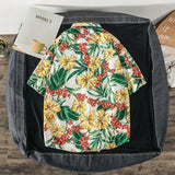 Casual Mens Shirts Fashion Bermuda sandy beach Printed short sleeve Men Shirts Streetwear Jogger Sports undershirt Homme chemise