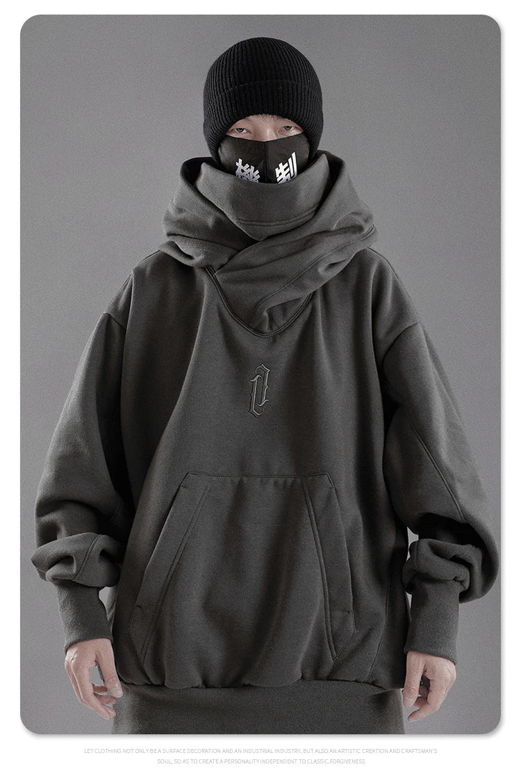 Autumn Winter High Collar Hoodie Loose Comfortable Mens Clothes Haraju