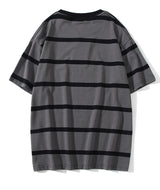Y2k Vintage t-shirt – Aolamegs Men T Shirt Color Block Print 3 Color Optional Tee