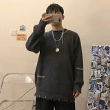 leather varsity streetwear knit with bold stitching, fall/winter pullover for urban outfits, men’s streetwear clothing piece 