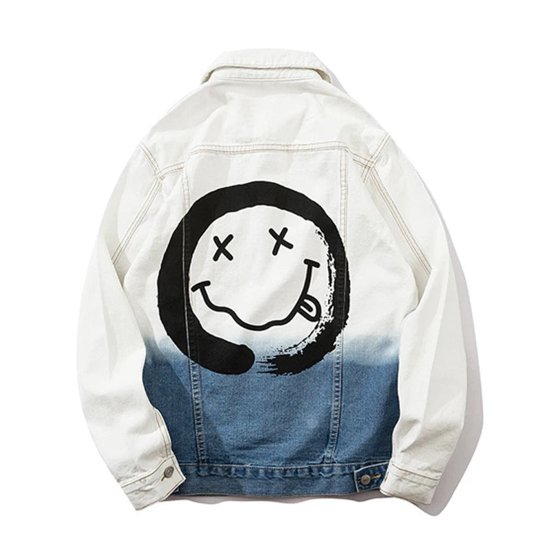 urban fashion featuring mens denim jackets fashion fade color single breasted hip hop streetwear coats new spring harajuku printed outerwear jacket coat design – premium quality jacket for men
