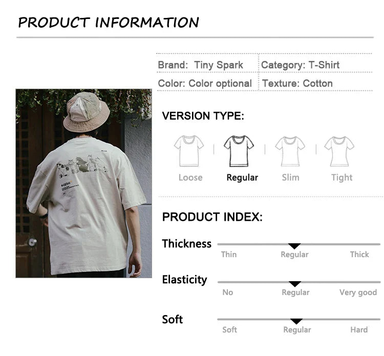 Y2k Oversized shirt – 2023 Men Hip Hop T Shirt Streetwear Japanese Kanji Harajuku