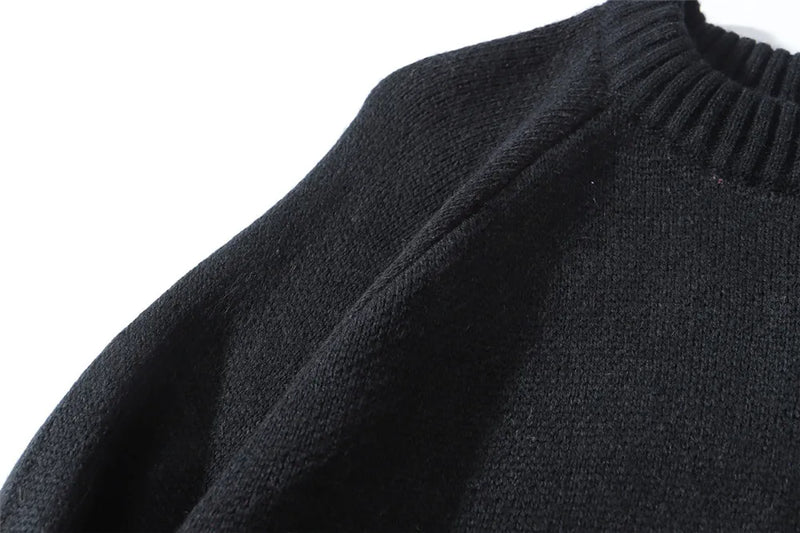 hip hop mens streetwear harajuku knitted sweater fire flame autumn winter new o neck sweater pullover loose retro vintage cotton trendy hip hop style outerwear, unique limited edition hoodie, urban wear with bold artwork