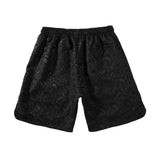 2 Pieces Sets Men Harajuku Pattern Single Breasted Short Sleeve Baseball Shirts and Drewstring Shorts Joggers Streetwear Sets