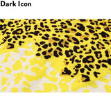 Dark Icon Yellow Leopard Hawaiian Shirt Men Vintage Street Polo Shirt Man Man Blouse
