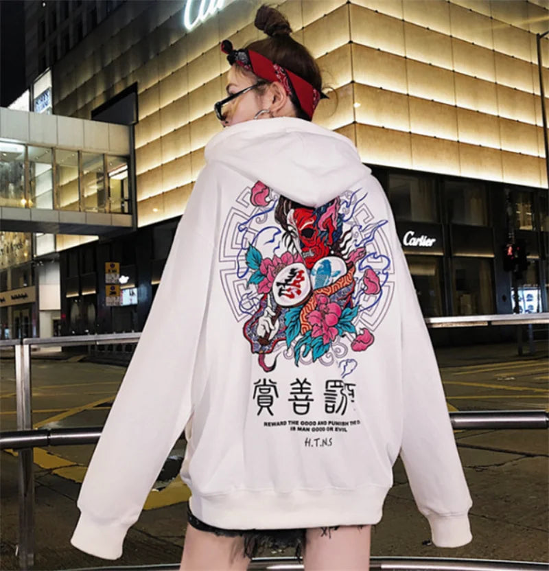 Fashion Harajuku Hoodie Sweatshirt Mens Casual Black Hip Hop Japan Pri