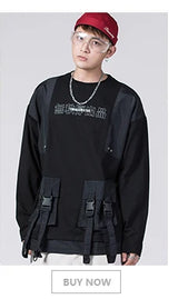 Y2k Oversized shirt – 2023 Men Hip Hop T Shirt Streetwear Japanese Kanji Harajuku