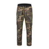 camouflage cargo pants men vintage side multi pocket button mens camou straight trousers streetwear military overalls for male unique cargo style 2079