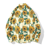 "Green Flowers" Unisex Men Women Streetwear Graphic Shirt Daulet Apparel