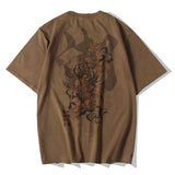 Trapwear Aesthetic print tee – Lyprerazy Chinese Vintage Monkey King Embroidery T Shirt Men