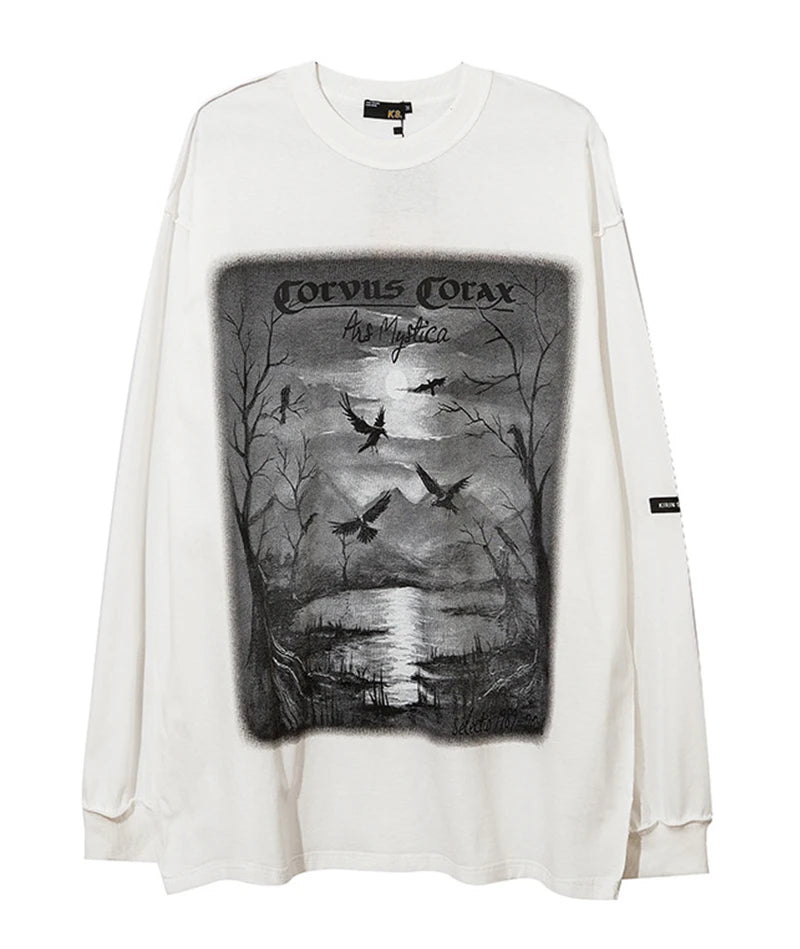 Anime Aesthetic Tee – Rainbowtouches Drop Shoulder Top High Street Abstract – Modern Streetwear for Everyone