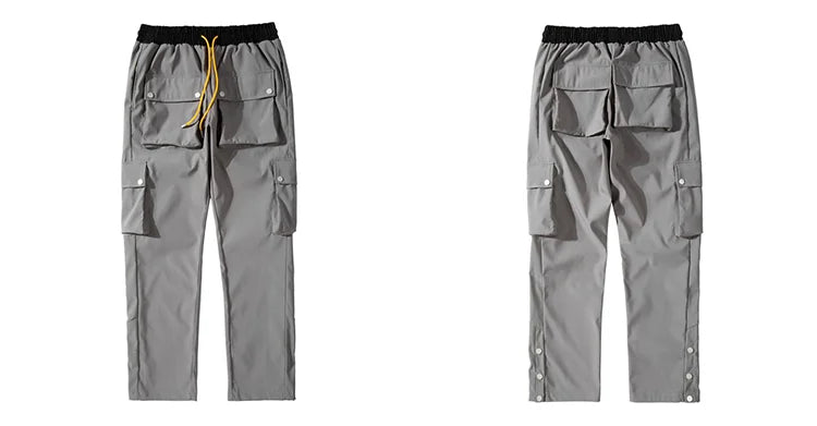 high street functional hip hop cargo pant harajuku fashionable multi pocket cargo trousers men women streetwear loose casual unique cargo style 5394