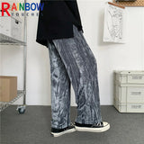 rainbowtouches fashion classic brand men pants casual elastic trousers loose high street outdoor style overalls superior quality urban fashion pants