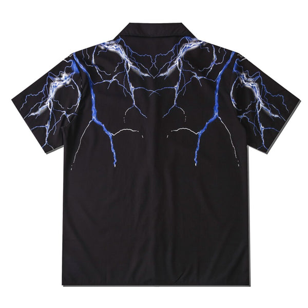 "Black Lighting" Unisex Men Women Streetwear Graphic Shirt Daulet Apparel