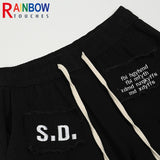 rainbowtouches fashion classic brand mens cargo pants print trousers loose straight high street style overalls black wide legs military streetwear pants