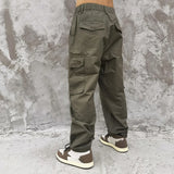 rainbowtouches fashion classic brand mens baggy cargo pants soild color trousers loose straight tooling style lace up overalls unique cargo style 1701